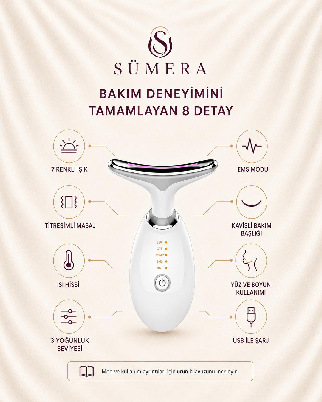 SÜMERA  7 Modlu Yüz ve Boyun Bakım Cihazı